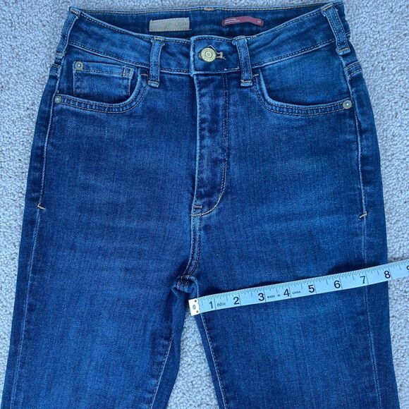 Anthropologie Pilco Jeans Womens Flare Size 25 Blue Dark Wash 90s Y2K Ladies - Picture 10 of 13